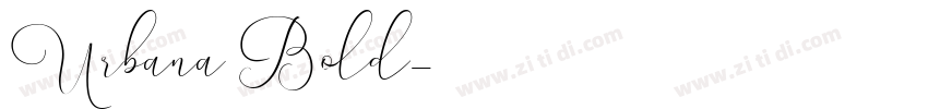 Urbana Bold字体转换